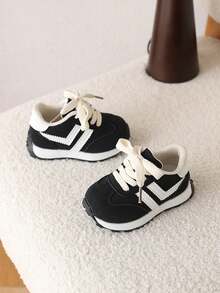 1 Pair Baby Sports Shoes, Autumn/Winter New Soft Bottom Toddler Shoes, Boys Sneakers, Girls Trainers - Black - View 3