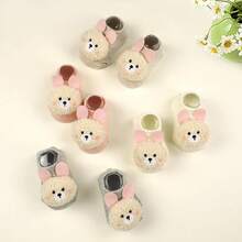 4 Pairs Baby Socks, Boat-Shaped Socks, Spring-Autumn Socks, Boys' And Girls' Baby Cartoon Anti-Slip Baby Walker Socks - Multicolor - View 7