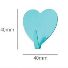 2pcs/5pcs-Piece Heart-Shaped Decorative Wall Hook, Jacket Hook, Stainless Steel Strong Adhesive Wall Hook Suitable For Home Kitchen, Bathroom, Office Wall Hanging, Coat Rack, Wardrobe Hook, Heart-Shaped Multifunctional Self-Adhesive Door Hook - Multicolor - View 6