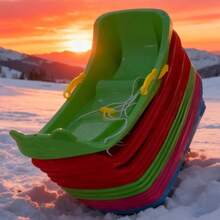 Random Color Adult Sled / Thick Durable Plastic Snowboard / Outdoor Snow Sliding Tool - Winter Leisure Sled - Multicolor - View 5
