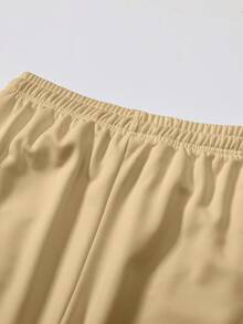 Driftmere 男士直筒针织裤，宽松休闲运动裤，适合春秋季穿着 - 棕色 - 查看 5