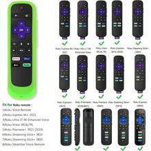 AWYYPinowu [3 Pack] Silicone Case For Roku Remote Universal Sleeve Skin Cover For Hisense/ Roku TV Steaming Stick/Express Roku TV Remotes With Straps Green Glow And Pink And Mint - GreenGlowPinkMint - Xem 4