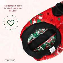 Ropa Sueter para Perro/Gato Sudadera Razas Minis Chicas Medianas y Grandes Calientito Tejido Perrito Dog Sweater (, )(Navidad Rojo 10) - Multicolor - Ver 9