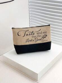 Este bolso/bolsa de cosméticos para mujer con temática cristiana está hecho de material de lona, con gran capacidad, adecuado para bodas, cumpleaños, vacaciones, playas, fiestas y otras ocasiones, convirtiéndolo en un excelente regalo para mujeres. - Multicolor - Ver 6