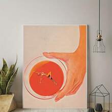 1pc Vibrant Vintage Cocktail Canvas Printing Poster - Unique Fun Wall Art Painting - Surreal Bar Decor For Pub, Home, Or Office Walls