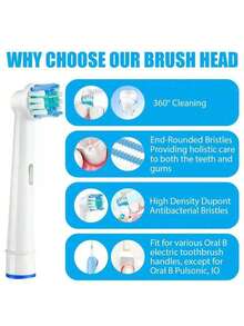 Replacement Toothbrush Heads Compatible With Professional Electric Toothbrush, Toothbrushes Brush Head Refills For Pro 1000 500 1500 100 7500 DB4010 360 400 8000 7000 3000 6000 300 9600 2000 4000 - Multicolor - View 3