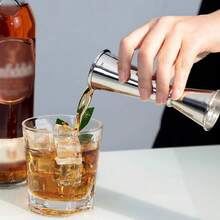 1pc Personalized Engraved Stainless Steel Cocktail Jigger, Customized Cocktail Jigger, Customized Gift For Bartenders, Bartender Exclusive Gift, Silver Party Kitchen Tool - Multicolor - View 7