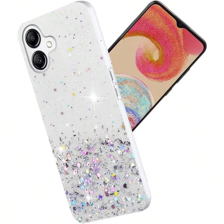 DFunda para Samsung Galaxy A04E CaseSuave Antiarañazos Concha de Purpurina Translúcida - Galaxia A04E - Ver 1