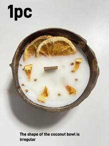 2支/1支新款椰子碗香氛蜡烛，创意造型蜡烛，石膏干花香氛蜡烛，家居卧室氛围营造，派对蜡烛装饰，家居蜡烛，DIY蜡烛，圣诞礼物，婚礼装饰，情人节礼物，装饰蜡烛，闺蜜礼物，女士礼物，家居装饰蜡烛，冬季礼物，香薰蜡烛，蜡烛（2支装橙香肉桂味），橙香茴香，柠檬新品，橙香桂花香