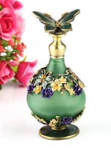 1 szt. 25 ml/10 ml dekoracyjna butelka na perfumy, szklana butelka na perfumy, emaliowana dekoracja z ważką, zabytkowa butelka na perfumy, 40 ml/25 ml/10 ml, zabytkowa fioletowa butelka na perfumy z motylem, napełnialna dekoracyjna butelka na olejki eteryczne dla kobiet, pusta zabytkowa butelka na perfumy, napełnialna butelka na perfumy, szklana butelka na perfumy, kryształowa butelka na perfumy, antyczna butelka na perfumy, elegancka butelka na perfumy, zabytkowa pusta butelka na perfumy - Wielokolorowe - Zobacz 3