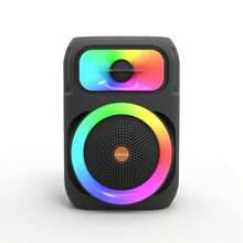 Altavoz bluetooth de 8 pulgadas al aire libre subwoofer portátil portátil luz fantasma para el hogar K canción insertar sonido de tarjeta, Sistema estéreo bluetooth PA speaker - karaoke portátil inalámbrico DJ, dual 6.5 "32W de potencia máxima, sonido hd fuerte y luces LED, recargable, puerto USB,AUX,TWS, radio FM, fiesta interior/exterior - Negro MS-2043BT - Ver 2