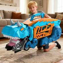 Dinosaur Truck Toy Series, Designed For Children And Toddlers, Includes 1 Dinosaur Transport Truck And 6 Racing Car Toys, Dinosaur Truck Can Launch Cars From Its Mouth, Suitable For Toddlers Aged 3-6 Years Old, Great Birthday/Christmas/Back To School Gift For Boys And Girls Aged 3-6 - Dinosaur Car - View 3