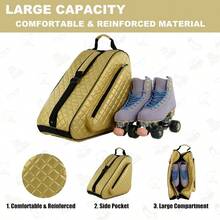 Skate Bag, Roller Quad Skates - Adults - Gold/Black 022 - View 7