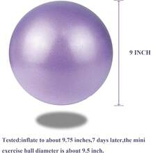 Pilates Ball 9 Inch With Pump 5.2oz For Exercise Home Workout Physical Therapy Yoga - Violet có bơm - Xem 3