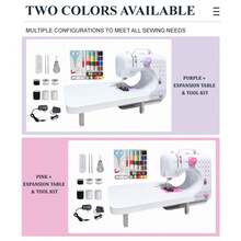 Portable Mini Electric Sewing Machine With 42PCS Sewing Kit Tools, Extension Table, Home Multifunctional Sewing Machine , Foot Pedal, Light, 12Built-In Stitches 2 Speed, Can Lock The Edges-Great Gift For Mothers And Grandmothers - 查看 1