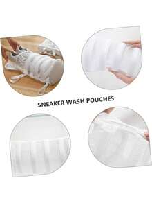 Cylindrical Shoe Deformation Prevention Wash Bag, Rectangular Washing Machine Shoe Bag With Drying Function, Multi-Functional Mesh Bag For Shoes And Clothes, Breathable Mesh Design Suitable For Sports Shoes And Mesh Shoes, Reusable And Durable Zipper Shoe Wash Bag - Multicolor - View 5