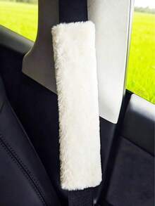 Short Plush Car Steering Wheel Cover With Shoulder Strap, Warm Anti-Slip Steering Wheel Sleeve, Elastic Steering Wheel Cover For Winter Without Inner Ring - one-size - View 22