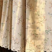 1pc Nordic Style Small Floral Decorative Window Curtain - Small Flower - View 9