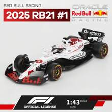 Burago New 1/43 F1  RB20 2025 Model Car (Premium Version) #1  #11 Sergio Perez With Helmet,  F1 Diecast Model Car With Acrylic Display Case, Birthday Holiday Gift, Decoration - RB21 JP GP-#1 - View 1