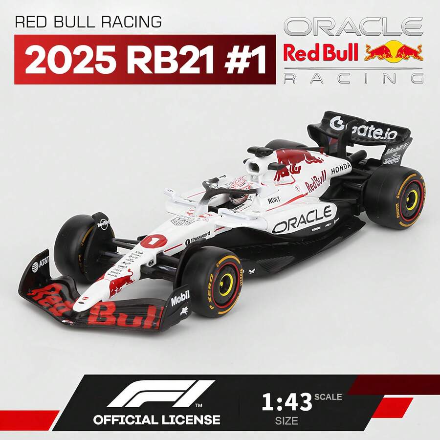 Burago New 1/43 F1  RB20 2025 Model Car (Premium Version) #1  #11 Sergio Perez With Helmet,  F1 Diecast Model Car With Acrylic Display Case, Birthday Holiday Gift, Decoration - RB21 JP GP-#1 - View 1