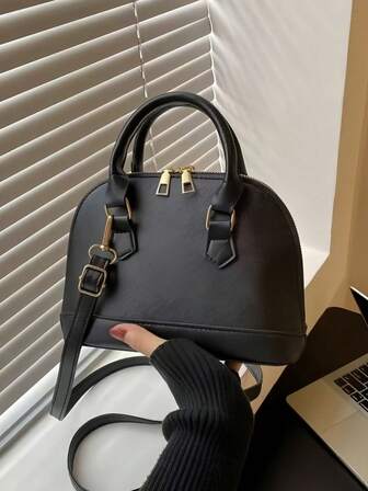 Bolso de mano clásico y versátil con estampado de cocodrilo, bolso cruzado de mujer, bolso de hombro sencillo, bolso de mensajero de cuero simple, bolso satchel con asa superior en forma de cúpula y correa de hombro ajustable, bolso de mano para ir a trabajar