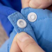 1件泰迪熊绗缝防风保暖羽绒服，秋冬季 - 藍色 - 查看 5