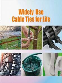 100条/包 6英寸/12英寸优质塑料扎带，自锁尼龙带，适用于室内外、园艺工具、电缆整理、圣诞节、新年、节日、派对装饰