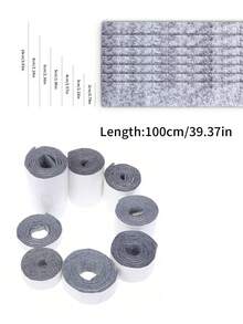 39.37 Inch Self-Adhesive Felt Furniture Leg Pads, Non-Slip And Wear-Resistant, Suitable For Tables, Chairs, Sofas And Other Furniture, Thickened Shock-Absorbing And Noise-Reducing Pads, Easy Installation, Effectively Protect Furniture Legs And Chair Legs. - Grey - View 3