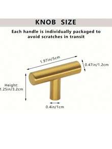 10 PIEZAS Tiradores de gabinete dorados - Manijas de gabinete de cocina, acabado en níquel cepillado, perillas de cajón de acero inoxidable, adecuados para cajones - Multicolor - Ver 6