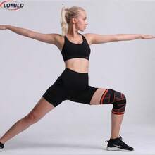 1件装压缩护膝套，带绑带，针织运动护膝，适用于篮球、骑行、跑步、羽毛球、徒步旅行等运动，提供运动护膝支撑，健身、跑步、深蹲等运动护膝，保护半月板 - 1pc - 查看 8