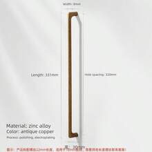 1/2件装锌合金现代简约仿金抽屉/橱柜/衣柜门把手 - 金色 - 查看 22