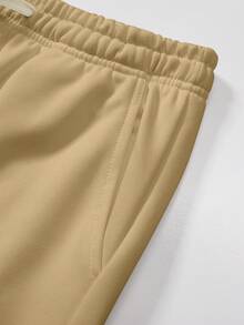 Driftmere 男士直筒针织裤，宽松休闲运动裤，适合春秋季穿着 - 棕色 - 查看 9