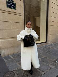 Women's Loose Comfortable Overcoat, Autumn/Winter Fashion Casual Outerwear