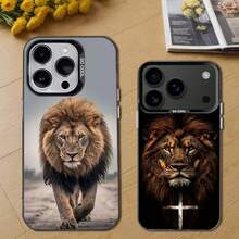 L-Lion Animal Phone Case For  17,16,15,14,13,12,11,Pro,Max,Plus,E,Air,Mini Black Tpu Cover.Holiday Phone Accessories. - Z8 - Xem 3