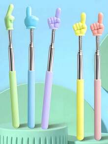 5/1pc/Set Retractable Reading Pen, Teacher Reading Pen, Stainless Steel Shaft, Mini Retractable Classroom Reading Pointer, Retractable Reading Tool, Office Drawing Pen, Suitable For Learning, Office, Home Or Classroom, Christmas Gift, Teacher Supplies (Random Color)