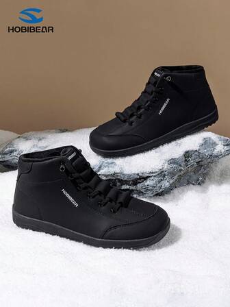 HOBIBEAR 女士雪地靴，时尚休闲冬季保暖绒面鞋，宽头套脚设计，适合户外穿着和通勤