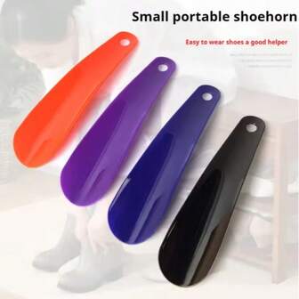 2pcs Mini Professional Length 16cm Short Handle Shoe Horns Plastics Shoehorn Home-Use Shoe Spatula Portability Shoe Lifter