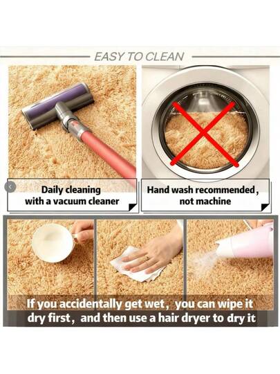 Nordic Style Printed Plush Carpet With Anti-Slip Bottom, Water Absorbent For Bathroom, Soft And Comfortable With Thick Sponge, Suitable For Living Room, Bedroom, Balcony, Study Room, Bathroom view 10