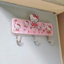 SANRIO 1 Móc Treo Tường - Giá Treo Dán Dễ Thương Dùng Để Treo Khăn, Túi, Chìa Khóa, v.v. - Dễ Lắp Đặt, Móc Trang Trí Bằng Nhựa Màu Hồng, Thiết Kế Đẹp Mắt, Phù Hợp Cho Nhà Bếp, Phòng Tắm, Phòng Ngủ và Văn Phòng, Móc Treo Tiện Dụng (Vui lòng Lưu Ý Kích Thước Sản Phẩm Trước Khi Mua) - nhiều màu - Xem 3