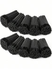 100/500 Cọ chải mi màu đen dùng một lần, cọ chải mascara, cọ chải lông mày, dụng cụ trang điểm mini - màu đen - Xem 7
