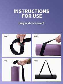 Yoga Mat Strap, Yoga Mat Carrier, Yoga Mat Holder, Yoga Mat Straps For Carrying, Yoga Mat Carrying Strap [MAT NOT Included] Stretching Band With Extra Thick & Comfy Delicate Texture, Adjustable Yoga Mat Carrier For Carrying Large Mats - Multicolor - View 5