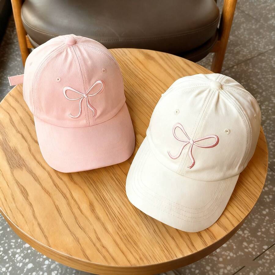 BONNY BOOM 女款蝴蝶刺繡棒球帽 1個/2個裝 素色百搭棒球帽 春夏戶外運動防曬帽 聖誕禮物 女禮物 女款卡車帽 男款帽子 卡車司機帽 帽子 女款棒球帽 夏季 Y2K 沙灘
