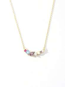 1pc S925 Sterling Silver High-End Design Elegant Pearl & Zirconia Geometric Necklace For Women - one-size - View 9