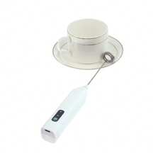 Espumador electrico, Agitador electrica recargable por USB, Batidora de mano, PARA LECHE, HUEVO, CAFE - Blanco - Ver 8
