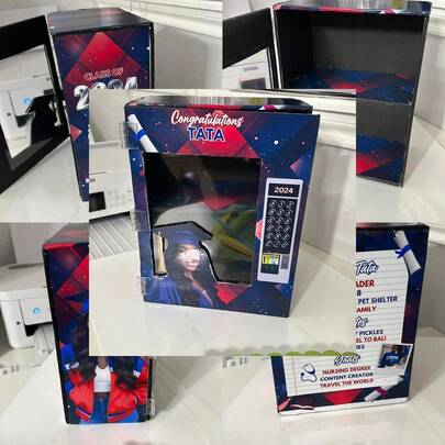 Customized Graduation Vending Machine.