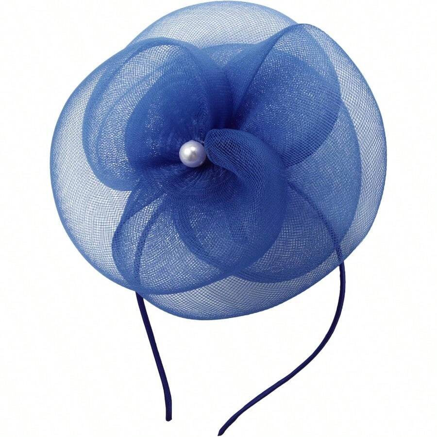 KKXY Zeyune Fascinas Ha For Wen Tea Party Ent Headband Derby Ha With Hair Cl For  Bride Party - White - View 1