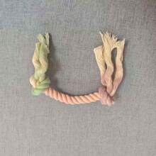 2 Stücke Hundeseil Spielzeug, strapazierfähiges Kauknochen Spielzeug für aggressive Kauer, interaktives Tauziehen und Zahnreinigung für kleine bis mittlere Hunderassen, zufällige Farbauswahl und Länge von 25cm bis 40cm - 2 Stück in zufälligen Farben und Größen - Übersicht 8