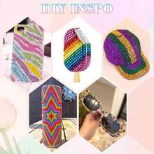 30000Pcs Resin Rhinestones For Bedazzling With B7000 Jewelry Glue, Lavender Purple AB Flatback Gems Rhinestones For Crafting, Clothing Tumblers Mugs Shoes Fabric Decor Nail Art - ColorCC - 查看 4