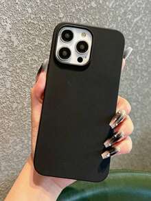High-Quality Liquid Silicone Phone Case With Groove Button Design, Soft Waxy Texture, Skin-Friendly And Comfortable, Compatible With IPhone 17 Air, 16, 15, 14, 13, 12, 11 Pro Max - Black - View 7