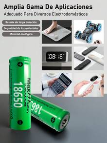 Baterías recargables 18650 de 3.7V-1200mAh, cargador USB dedicado con protección contra cortocircuitos, baterías recargables de alta capacidad (este cargador solo es adecuado para cargar esta batería) - 18650 - Ver 5